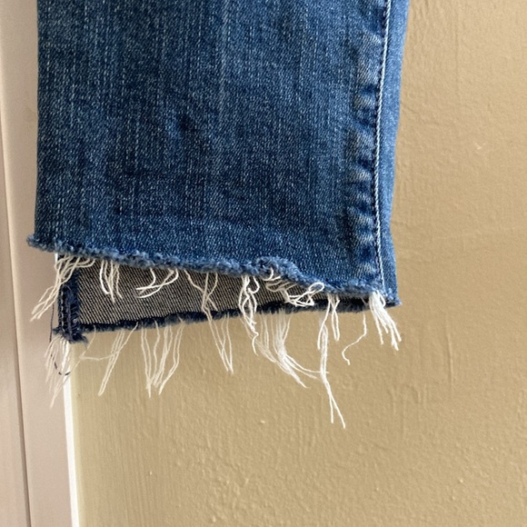 MOTHER DENIM/ The Stunner Zip Ankle Step Fray/ Walking On Coals/ Stretch Denim - Picture 9 of 16